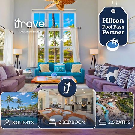 Hilton Pool Pass Included - Stylish Central Villa Mins To Beach Pool & Spa Вайколоа Екстер'єр фото